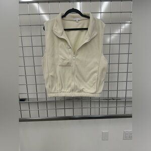 Beyond Yoga Polar Fleece Vest - Cream, XL
